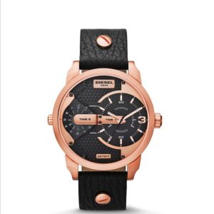 Diesel Mini Daddy Black Mens Leather Watch-DZ7317