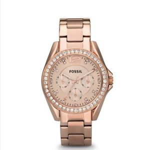 Fossil Riley Women Rose Gold Stainless Steel Watch